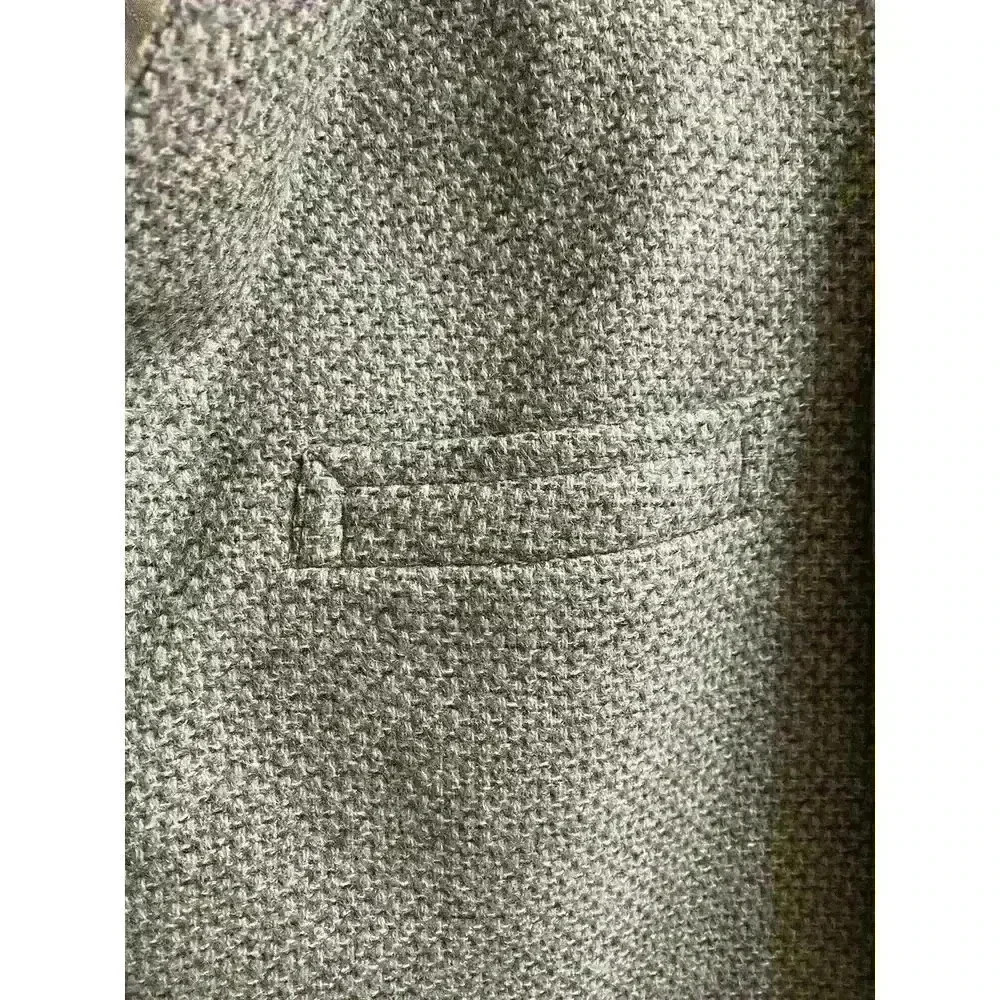 Donald Brooks Men's Herringbone Gray Virgin Wool Suit Blazer With Pockets - Picture 7 of 14